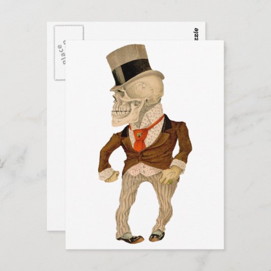 Skelettaler Anzug Postkarte (Vorne/Hinten)