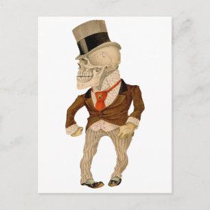 Skelettaler Anzug Postkarte