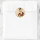 Skelettaler Anzug Runder Aufkleber (Tasche)