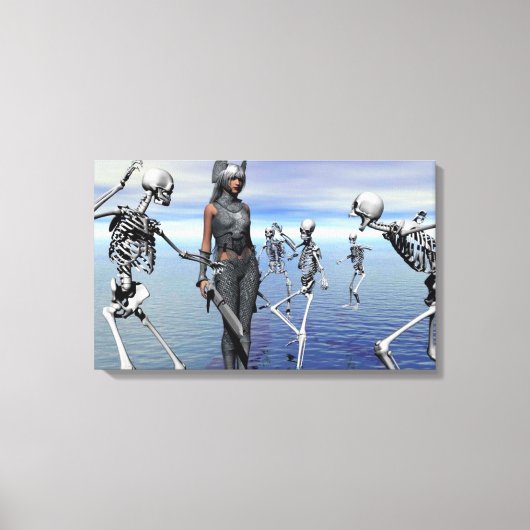 Skelettangriff Leinwanddruck (Vorderseite)