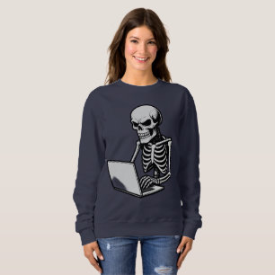 Skelettarbeit auf Laptop Sweatshirt