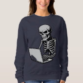 Skelettarbeit auf Laptop Sweatshirt (Vorderseite)