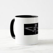 Skelettartige Amputiertersurfer-Tasse Tasse (Vorderseite Links)
