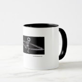 Skelettartige Amputiertersurfer-Tasse Tasse (VorderseiteRechts)