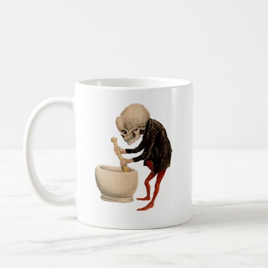 Skelettartige Apotheke Kaffeetasse (Links)