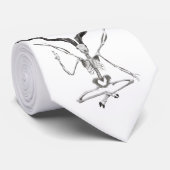 Skelettartige Baphomet Krawatte (Gerollt)