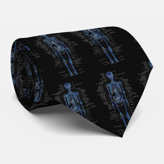 Skelettartige Krawatte (Gerollt)