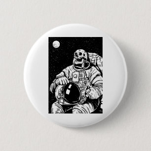 Skelettastronaut Button