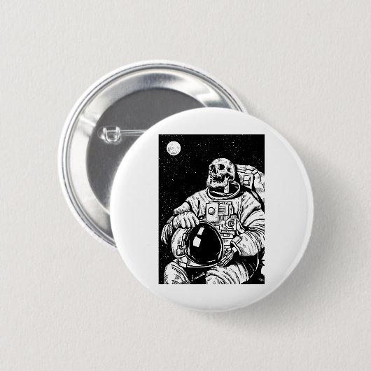 Skelettastronaut Button (Vorne & Hinten)