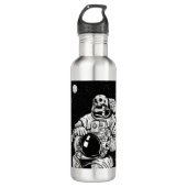 Skelettastronaut Edelstahlflasche (Vorderseite)