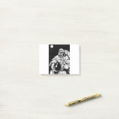 Skelettastronaut Post-it Klebezettel (Auf Schreibtisch)