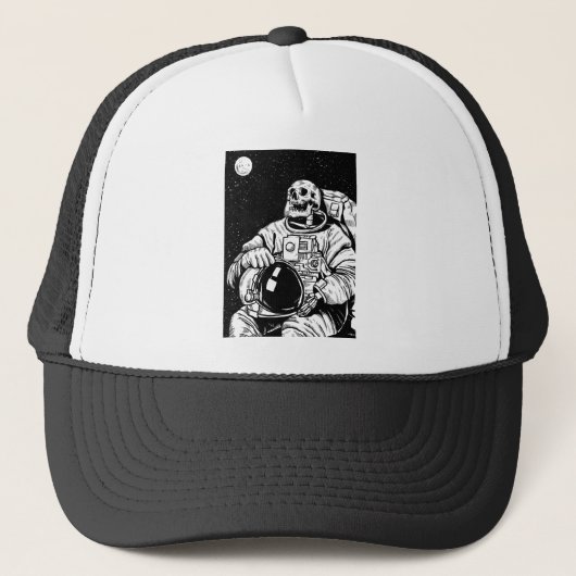 Skelettastronaut Truckerkappe (Vorderseite)