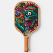 Skelettbahn: Racquet Skeleton Bild von der Holzkun Pickleball Schläger (Rückseite)