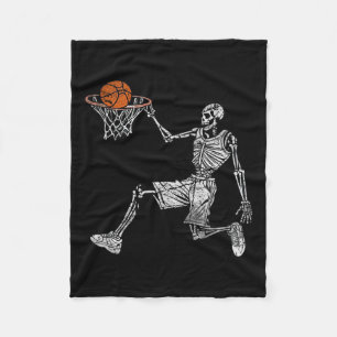 Skelettball Halloween Basketball Basketball Basket Fleecedecke