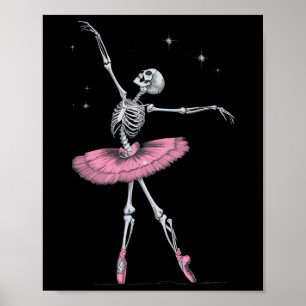 Skelettballett Halloween Kostüm Funny Skull Poster