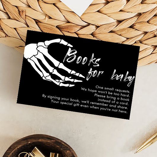 Skelettband Halloween Book for Baby Enclosure Card Dankeskarte