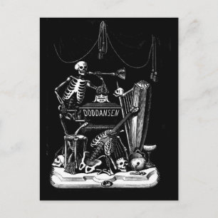 Skelettband Vintage Postkarte