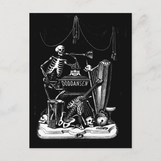 Skelettband Vintage Postkarte (Vorderseite)