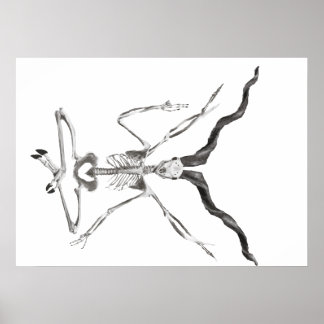 Skelettbaphomet-Poster Poster