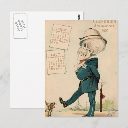 Skelettbeauftragter Postkarte (Vorne/Hinten)