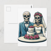 Skelettbräu und Hochzeitstag toter Kunst Postkarte (Vorne/Hinten)