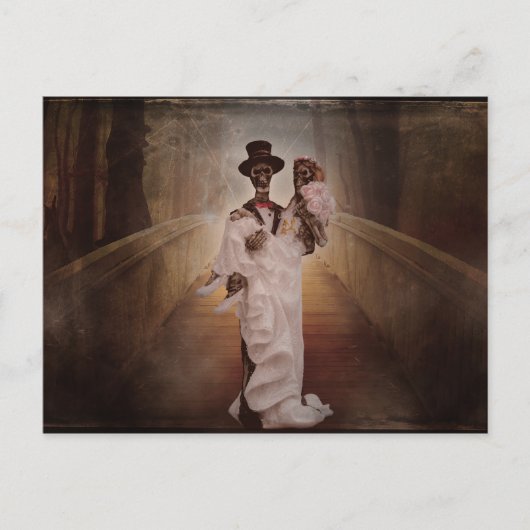 Skelettbräute und Bräutigam-Postkarte Postkarte (Vorderseite)