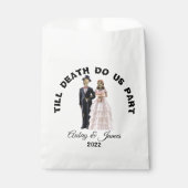 Skelettbride und Groom Halloween Hochzeit Geschenktütchen (Vorderseite)