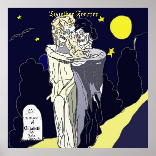 Skelettbrille und Himmelsbrille Poster (Vorne)