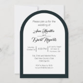 Skelettbrücke und -bräutigam für Halloween-Hochzei Einladung (Rückseite)