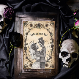 Skelettbrücke und Groom First Dance Einladung