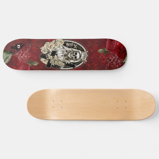 Skelettbrücke und Rose aus erschüttertem Septa Skateboard (Horizontal)