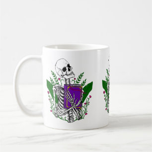 Skelettbuchliebhaber Skull-Krippenhalloween Kaffeetasse