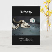 Skelettbüffel in einer mondbeleuchteten Landkarte Karte (Gelbe Blume)