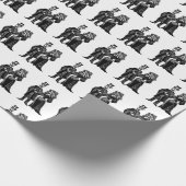 Skelettcouple - Umschlagpapier (Maßgeschneidert) Geschenkpapier (Ecke)