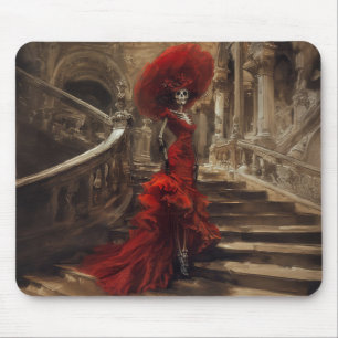 Skelettdame in Rot, unheimlich schöne Eleganz #1 Mousepad