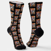 Skelettdesign Abstrakt Artwork Socken (Gewinkelt)