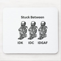 Skelettdesign auf einem Mauspad