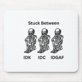 Skelettdesign auf einem Mauspad