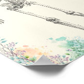 Skelettdiagramm zur Blume der Vintagen Anatomie Poster (Ecke)