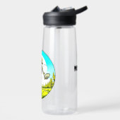 Skelettdiskette Golfer Retro Pop Art Trinkflasche (Links)