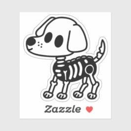 Skelettdoodle Aufkleber