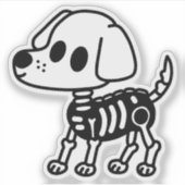 Skelettdoodle Aufkleber (Vorderseite)