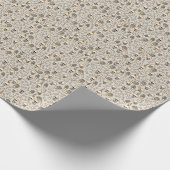 Skelettdoodles: Vintages Textil Muster. Geschenkpapier (Ecke)