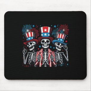 Skelette 4. Juli Sonniger Unabhängigkeitstag 3 Mousepad