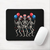Skelette 4. Juli Sonniger Unabhängigkeitstag Mousepad (Mit Mouse)