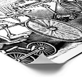 Skelette auf Fahrrädern, Mexiko Poster (Ecke)