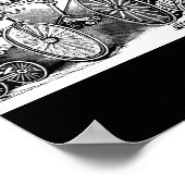 Skelette auf Fahrrädern, Mexiko Poster (Ecke)