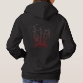 Skelette aus Flammen Hoodie (Rückseite)