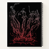 Skelette aus Flammen Notizblock (Rückseite)