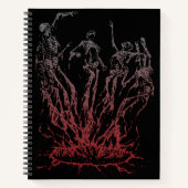 Skelette aus Flammen Notizblock (Vorderseite)